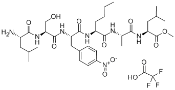 亮氨酰-丝氨酸对硝基-苯丙氨酰-Nle-丙氨酰-亮氨酸甲酯三氟乙酸结构式_99764-63-3结构式