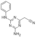 (4-氨基-6-苯胺-1,3,5-三嗪-2-基)乙腈结构式_99845-72-4结构式