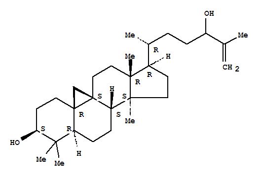 25-环木菠萝烯-3,24-二醇结构式_10388-48-4结构式