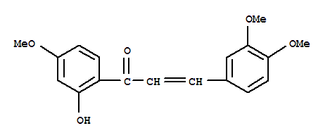 3-(3,4-二甲氧基苯基)-1-(2-羟基-4-甲氧基苯基)-2-丙烯-1-酮结构式_10493-06-8结构式