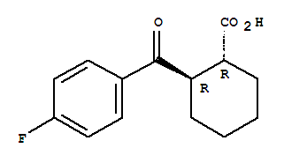 反式-2-(4-氟苯甲酰基)-1-环己烷羧酸结构式_111857-42-2结构式