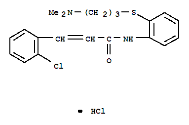 2-丙烯-3-(2-氯苯基)-N-[2-[[3-(二甲氨基)丙基]硫代]苯基]盐酸(1:1)结构式_1168-74-7结构式