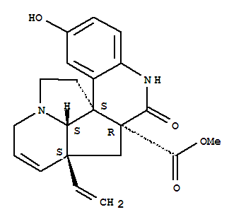 10-羟基攀援山橙碱对照品结构式_119188-47-5结构式