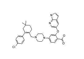 4-[4-[[2-(4-氯苯基)-4,4-二甲基-1-环己烯-1-基]甲基]-1-哌嗪]-2-(1H-吡咯并[2,3-b]吡啶-5-基氧基)苯甲酸结构式_1235865-77-6结构式