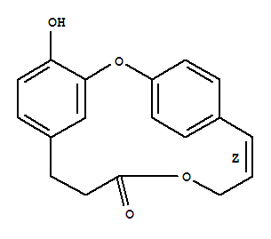 (13Z)-4-hydroxy-2,11-dioxatricyclo[13.2.2.13,7]icosa-3,5,7(20),13,15,17(1),18-hepten-10-one Structure,126191-23-9Structure