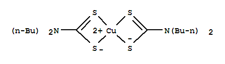 N,N-二丁基二硫代氨基甲酸铜结构式_13927-71-4结构式