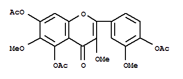 三乙酸棕鳞矢车菊黄酮素酯结构式_14397-69-4结构式
