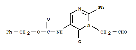 [1,6-二氢-6-氧代-1-(2-氧代乙基)-2-苯基-5-嘧啶]氨基甲酸苯甲酯结构式_148747-58-4结构式