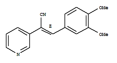 (Z)-3-(3,4-二甲氧基苯基)-2-吡啶-3-基丙-2-烯腈结构式_149286-90-8结构式