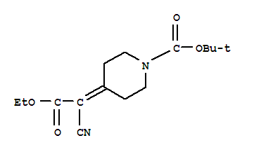 4-(1-氰基-2-乙氧基-2-氧代亚乙基)-1-哌啶羧酸-1,1-二甲基乙酯结构式_193537-11-0结构式