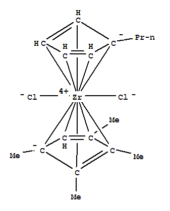(N-丙基环戊并二烯)(四甲基环戊并二烯)二氯化锆结构式_202001-05-6结构式