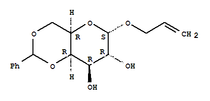 烯丙基-4,6-O-苯亚甲基-α-D-吡喃葡萄糖苷结构式_20746-64-9结构式
