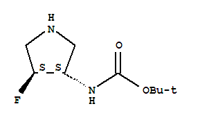 2-甲基-2-丙基[(3S,4S)-4-氟-3-吡咯烷基]氨基甲酸酯结构式_213388-72-8结构式