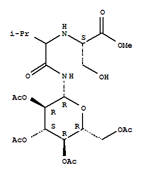 L-serine, n-[2-methyl-1-[[(2,3,4,6-tetra-o-acetyl-beta-d-glucopyranosyl)amino]carbonyl]propyl]-, methyl ester (9ci) Structure,213543-33-0Structure