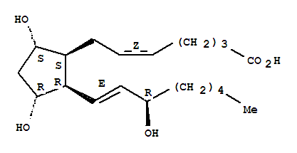 (5Z,8beta,9alpha,11alpha,13E,15R)-9,11,15-三羟基-前列腺-5,13-二烯-1-酸结构式_214748-65-9结构式