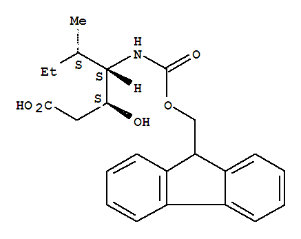 (3S,4S,5S)-4-[(芴甲氧羰基)氨基]-3-羟基-5-甲基庚酸结构式_215190-17-3结构式