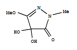 (9ci)-2,4-二氢-4,4-二羟基-5-甲氧基-2-甲基-3H-吡唑-3-酮结构式_221325-68-4结构式