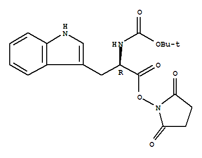 2,5-二氧代-1-吡咯烷基 N-{[(2-甲基-2-丙基)氧基]羰基}色氨酸酯结构式_22220-11-7结构式