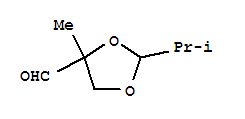 (9ci)-4-甲基-2-(1-甲基乙基)-1,3-二氧戊环-4-羧醛结构式_223520-62-5结构式