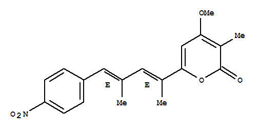 6-[(1E,3e)-1,3-dimethyl-4-(4-nitrophenyl)-1,3-butadienyl]-4-methoxy-3-methyl-2h-pyran-2-one Structure,22388-89-2Structure
