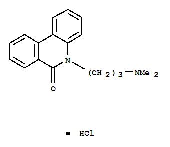 5-[3-(二甲基氨基)丙基]盐酸盐 (1:1)6(5H)-邻二氮杂菲酮结构式_22461-13-8结构式