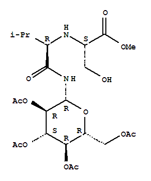 (9ci)-n-[(1r)-2-甲基-1-[[(2,3,4,6-四-o-乙酰基-beta-d-吡喃葡萄糖)氨基]羰基]丙基]-L-丝氨酸甲酯结构式_236100-68-8结构式