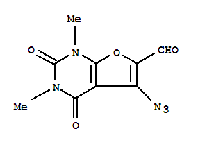 5-叠氮基-1,2,3,4-四氢-1,3-二甲基-2,4-二氧代-呋喃并[2,3-d]嘧啶-6-羧醛结构式_238753-41-8结构式