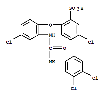 5-Chloro-2-[4-chloro-2-[(3,4-dichlorophenyl)carbamoylamino]phenoxy]benzenesulfonic acid Structure,24019-05-4Structure