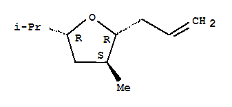 (2r,3s,5r)-rel-(9ci)-四氢-3-甲基-5-(1-甲基乙基)-2-(2-丙烯基)-呋喃结构式_243983-04-2结构式