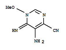 (9ci)-5-氨基-1,6-二氢-6-亚氨基-1-甲氧基-4-嘧啶甲腈结构式_245064-04-4结构式