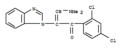 2-(1H-苯并咪唑-1-基)-1-(2,4-二氯苯基)-3-(二甲基氨基)-2-丙烯-1-酮结构式_252954-63-5结构式