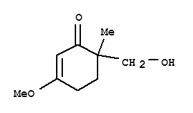 (9ci)-6-(羟基甲基)-3-甲氧基-6-甲基-2-环己烯-1-酮结构式_252979-13-8结构式