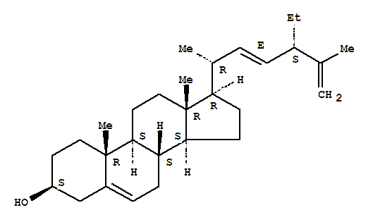 豆甾-5,22,25-三烯-3-醇结构式_26315-07-1结构式