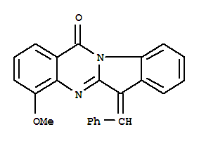 4-甲氧基-6-(苯基亚甲基)-吲哚并[2,1-b]喹唑啉-12(6h)-酮结构式_263239-55-0结构式