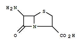 (9ci)-6-氨基-7-氧代-4-硫杂-1-氮杂双环[3.2.0]庚烷-2-羧酸结构式_26865-90-7结构式
