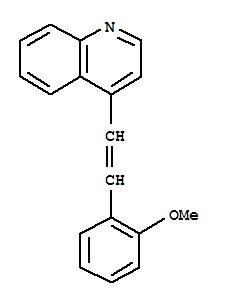 4-[2-(2-甲氧基苯基)乙烯]-喹啉结构式_2859-57-6结构式