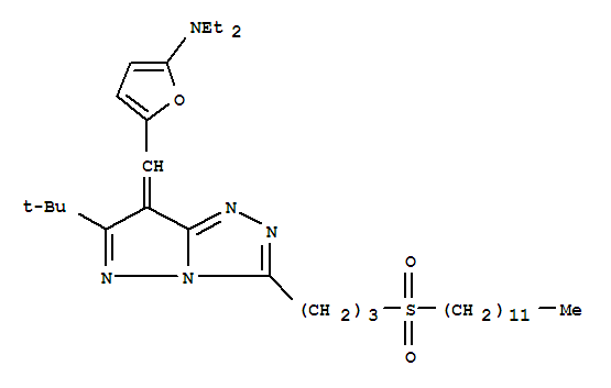  5-[[6-(1,1-二甲基乙基)-3-[3-(十二基磺酰基)丙基]-7h-吡唑并[5,1-c]-1,2,4-噻唑-7-基]甲基]-N,N-二乙基-2-呋喃胺结构式_299179-69-4结构式
