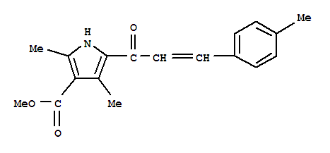 (9ci)-2,4-二甲基-5-[3-(4-甲基苯基)-1-氧代-2-丙烯基]-1H-吡咯-3-羧酸甲酯结构式_300835-70-5结构式