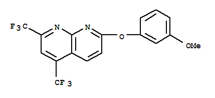 (9ci)-7-(3-甲氧基苯氧基)-2,4-双(三氟甲基)-1,8-萘啶结构式_303996-17-0结构式