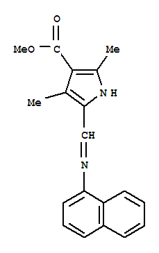 (9ci)-2,4-二甲基-5-[(1-萘亚氨基)甲基]-1H-吡咯-3-羧酸甲酯结构式_304868-19-7结构式