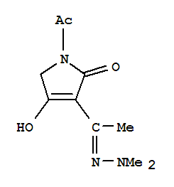 (9ci)-1-乙酰基-3-[1-(二甲基亚肼基)乙基]-1,5-二氢-4-羟基-2H-吡咯-2-酮结构式_306753-96-8结构式