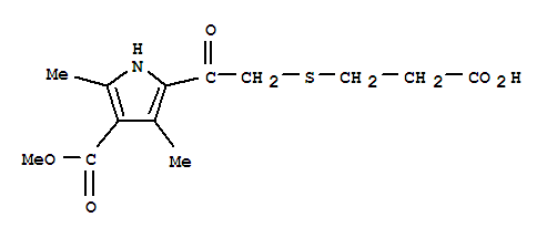 (9ci)-5-[[(2-羧基乙基)硫代]乙酰基]-2,4-二甲基-1H-吡咯-3-羧酸 3-甲酯结构式_315677-72-6结构式