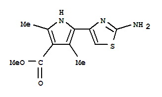 (9ci)-5-(2-氨基-4-噻唑)-2,4-二甲基-1H-吡咯-3-羧酸甲酯结构式_315694-33-8结构式