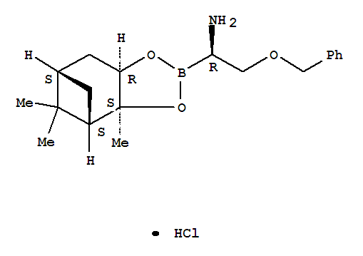 (aR,3aS,4S,6S,7aR)-六氢-3a,5,5-三甲基-a-[(苯基甲氧基)甲基]-4,6-甲桥-1,3,2-苯并二氧硼烷-2-甲胺盐酸盐结构式_319009-76-2结构式