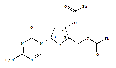 4-氨基-1-(3,5-di-O-苯甲酰基-2-脱氧-β-L-苏-戊呋喃糖基)-1,3,5-噻嗪-2(1H)-酮结构式_324018-62-4结构式