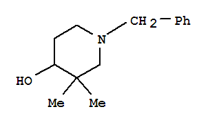 3,3-二甲基-1-苯基甲基-4-羟基哌啶结构式_324769-02-0结构式