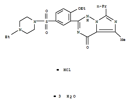 Vardenafilhydrochloridetrihydrate(subjecttopatentfree) Structure,330808-88-3Structure