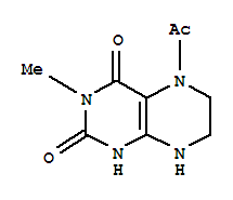 (8ci)-5-乙酰基-5,6,7,8-四氢-3-甲基- 2,4-二氧四氢蝶啶结构式_33130-61-9结构式
