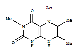 (8ci)-5-乙酰基-5,6,7,8-四氢-3,6,7-三甲基- 2,4-二氧四氢蝶啶结构式_33130-66-4结构式