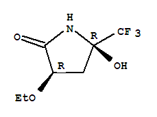 (3R,5R)-Rel-(9Ci)-3-乙氧基-5-羟基-5-(三氟甲基)-2-吡咯烷酮结构式_333339-80-3结构式